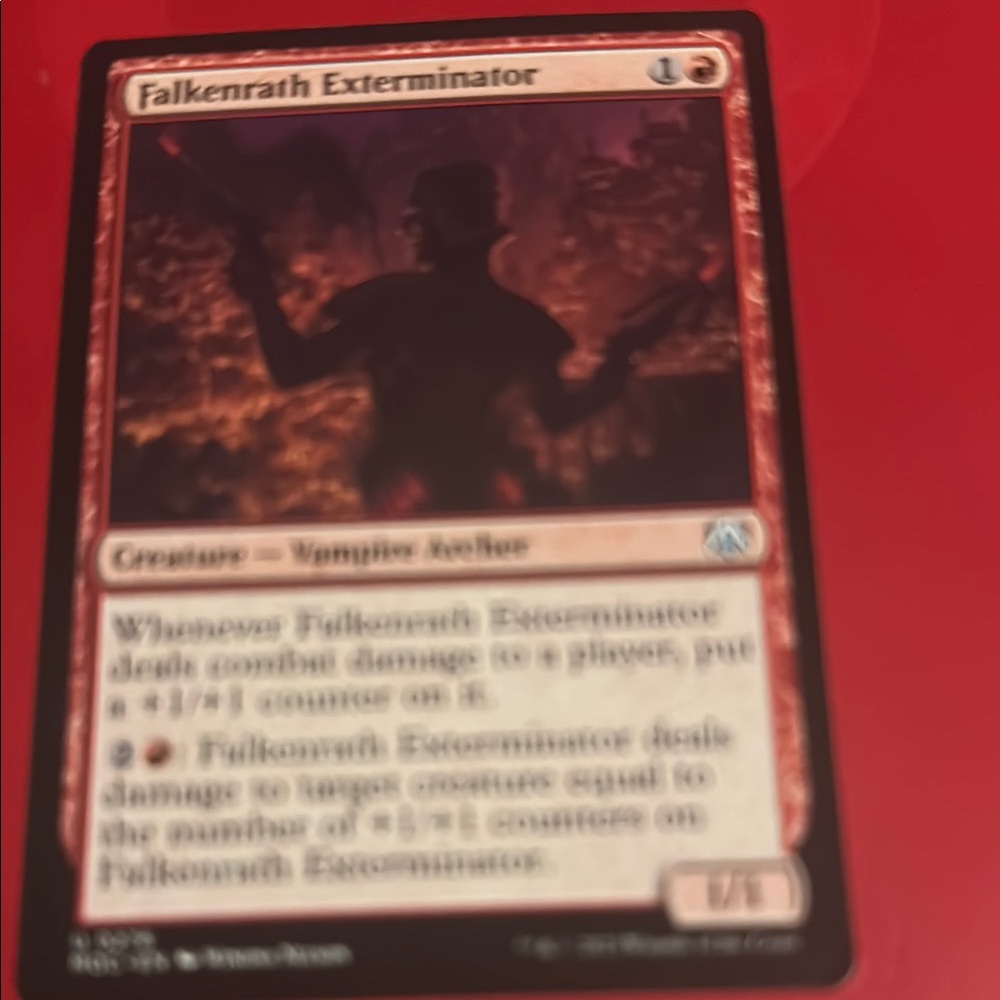 Magic: The Gathering Falkenrath Exterminator Card - Red and Black